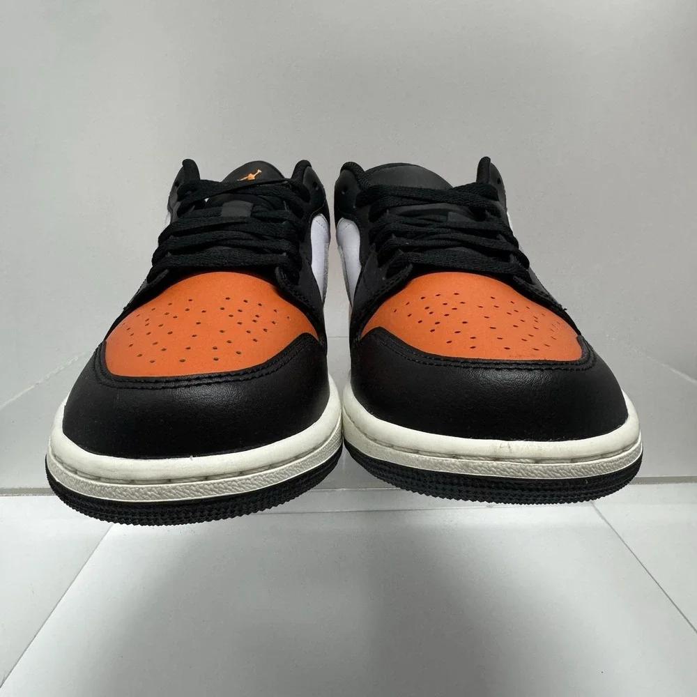 NEW Air Jordan 1 Low Shattered Backboard Black Orange 553558-081 Men's Size 10